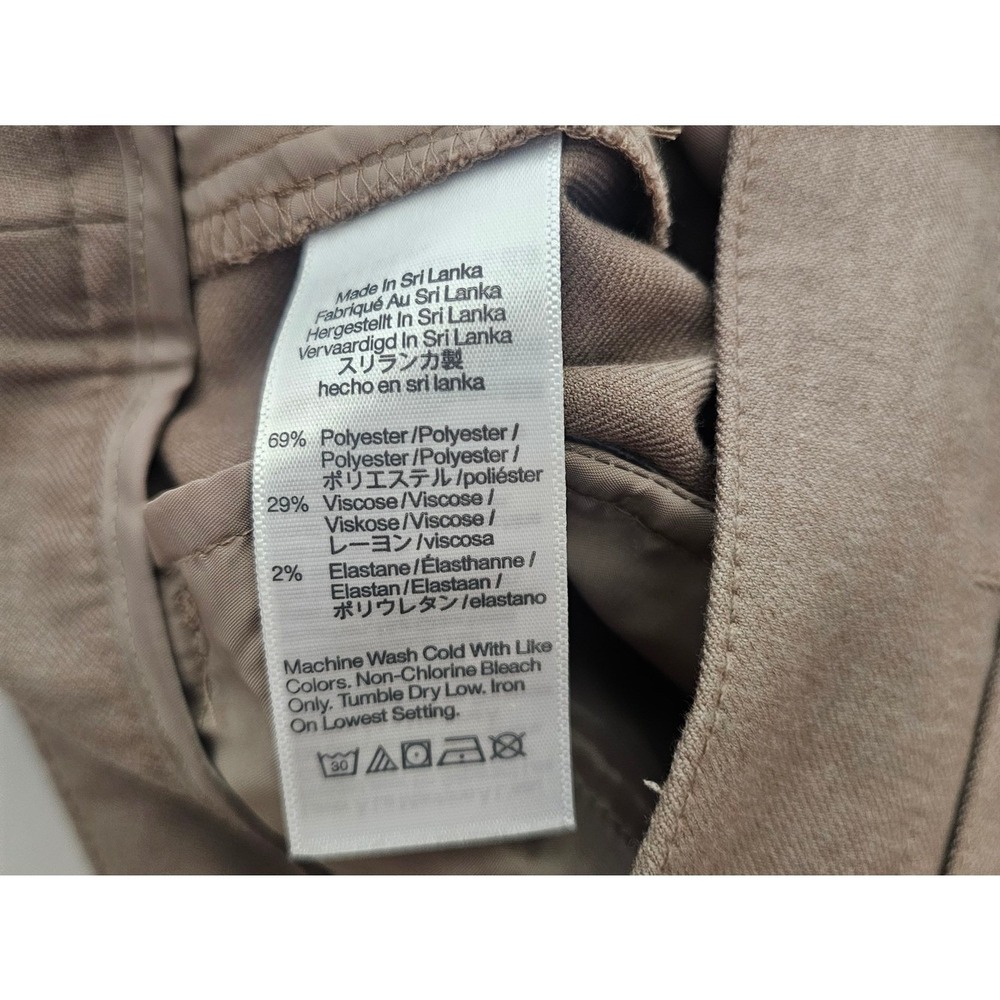 Madewell Womans 4 Harlow Wide-Leg Trousers Pants Tan Pleated Cinch Back Career ~ - Picture 8 of 9